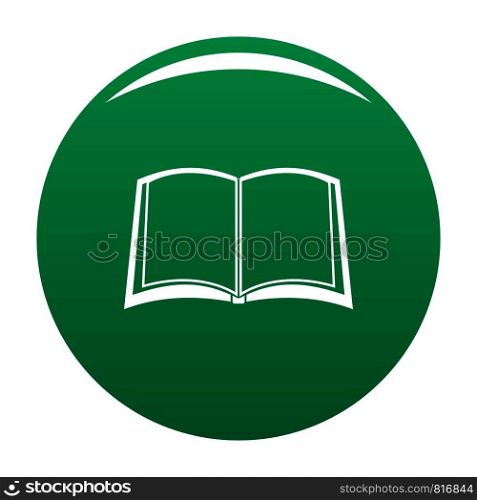 Book university icon. Simple illustration of book university vector icon for any design green. Book university icon vector green