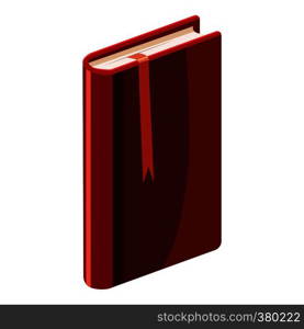 Book with bookmark icon. Cartoon illustration of book with bookmark vector icon for web design. Book with bookmark icon, cartoon style