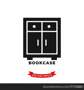 bookcase icon in trendy flat style