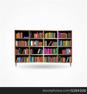 Bookcase with Books Icon Vector Illustration EPS10. Bookcase with Books Icon Vector Illustration