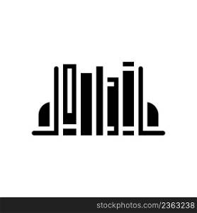 bookends decoration glyph icon vector. bookends decoration sign. isolated contour symbol black illustration. bookends decoration glyph icon vector illustration