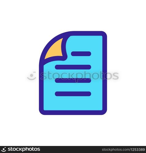 booklet flyer icon vector. Thin line sign. Isolated contour symbol illustration. booklet flyer icon vector. Isolated contour symbol illustration