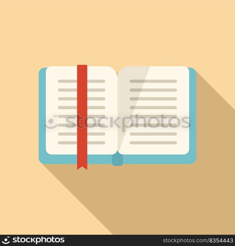 Bookmark mark icon flat vector. Book favorite. Tale space. Bookmark mark icon flat vector. Book favorite