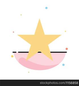 Bookmark, Star, Media Abstract Flat Color Icon Template