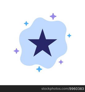 Bookmark, Star, Media Blue Icon on Abstract Cloud Background