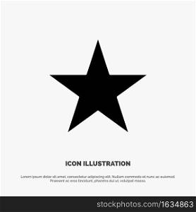 Bookmark, Star, Media solid Glyph Icon vector