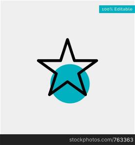 Bookmark, Star, Media turquoise highlight circle point Vector icon