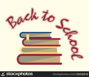 books back to school sign vector background illustration