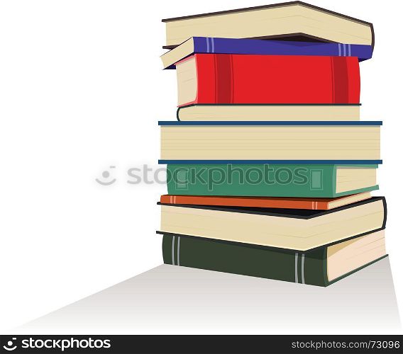 Books Pile. Illustration of a books ile symbolizing knowledge, teaching, wisdom