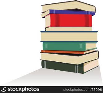 Books Pile. Illustration of a books ile symbolizing knowledge, teaching, wisdom