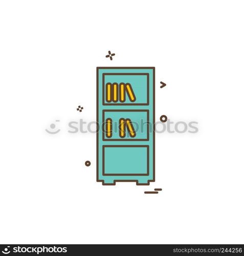 Books shelf icon design vector