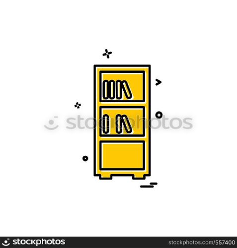 Books shelf icon design vector