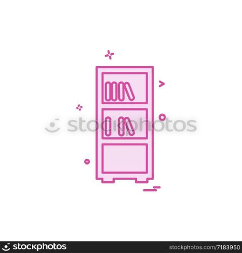 Books shelf icon design vector