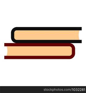 Books stack icon. Flat illustration of books stack vector icon for web design. Books stack icon, flat style