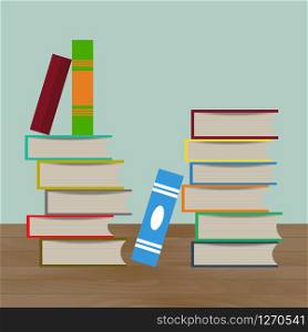 Books stack icon isolated. Vector illustration