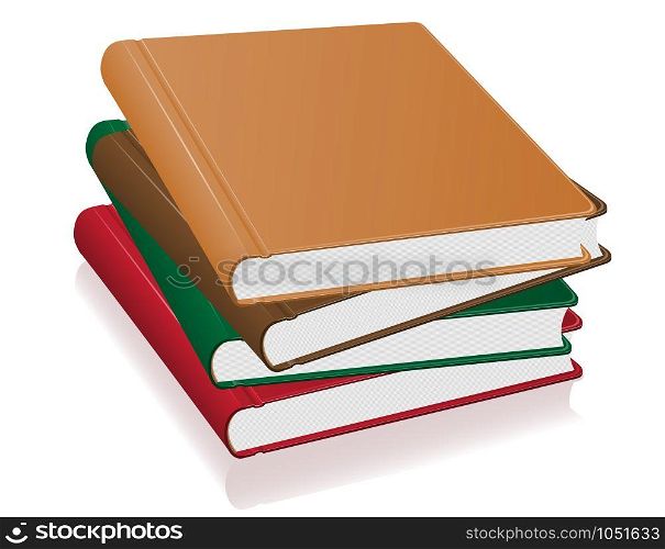 books stack vector illustration isolated on white background