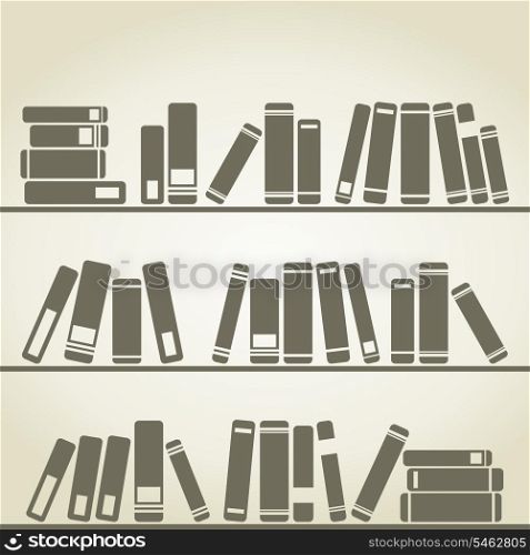 Books stand on a regiment. A vector illustration