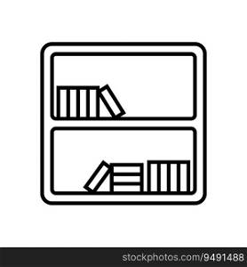 bookshelf icon vector template illustration logo design