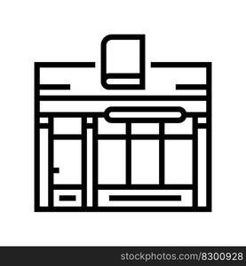 bookshop shop line icon vector. bookshop shop sign. isolated contour symbol black illustration. bookshop shop line icon vector illustration