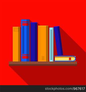 Bookstore icon. Flat illustration of bookstore vector icon for web. Bookstore icon, flat style
