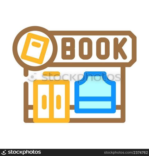bookstore shop color icon vector. bookstore shop sign. isolated symbol illustration. bookstore shop color icon vector illustration