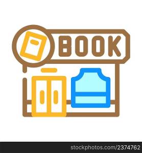 bookstore shop color icon vector. bookstore shop sign. isolated symbol illustration. bookstore shop color icon vector illustration