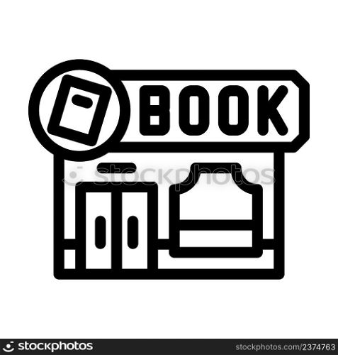 bookstore shop line icon vector. bookstore shop sign. isolated contour symbol black illustration. bookstore shop line icon vector illustration