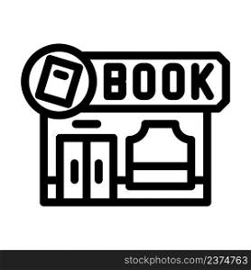 bookstore shop line icon vector. bookstore shop sign. isolated contour symbol black illustration. bookstore shop line icon vector illustration