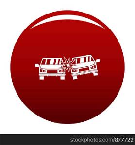 Boom car icon. Simple illustration of boom car vector icon for any design red. Boom car icon vector red
