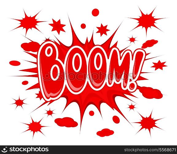 Boom comic explosion icon isolated vector illustration