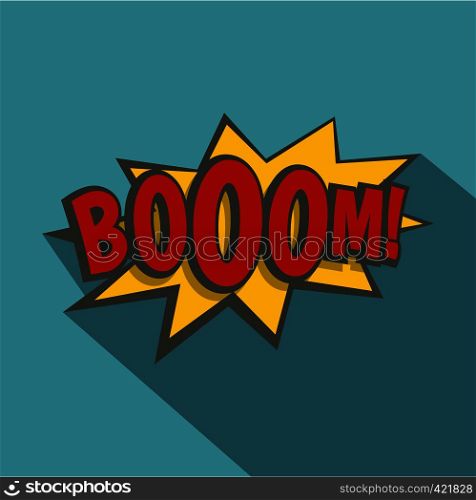 Boom, explosion icon. Flat illustration of boom, explosion vector icon for web isolated on baby blue background. Boom, explosion icon, flat style