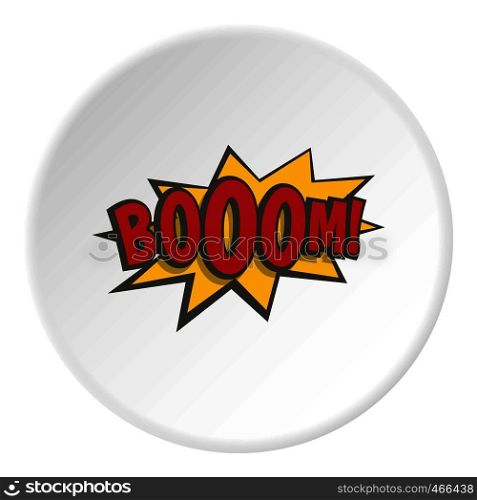 Boom, explosion icon in flat circle isolated on white background vector illustration for web. Boom, explosion icon circle