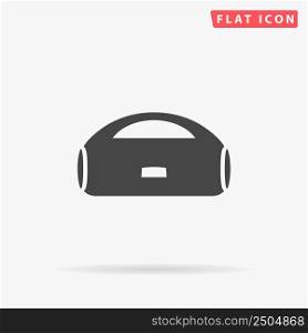 Boombox flat vector icon. Hand drawn style design illustrations.. Boombox flat vector icon. Hand drawn style design illustrations