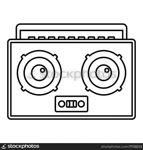 Boombox icon. Outline boombox vector icon for web design isolated on white background. Boombox icon, outline style