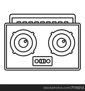 Boombox icon. Outline boombox vector icon for web design isolated on white background. Boombox icon, outline style