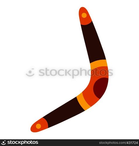 Boomerang icon flat isolated on white background vector illustration. Boomerang icon isolated