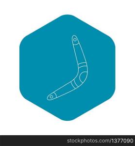 Boomerang icon. Outline illustration of boomerang vector icon for web. Boomerang icon, outline style
