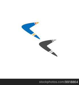 Boomerang logo icon illustration vector flat design