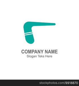 Boomerang logo icon illustration vector flat design