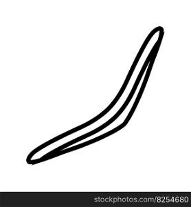 boomerang weapon military line icon vector. boomerang weapon military sign. isolated contour symbol black illustration. boomerang weapon military line icon vector illustration