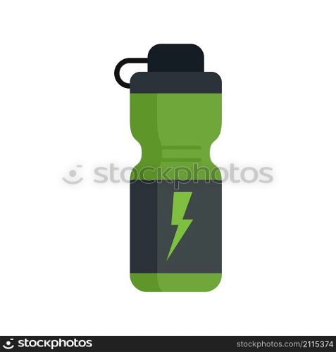 Boost energy drink icon. Flat illustration of boost energy drink vector icon isolated on white background. Boost energy drink icon flat isolated vector