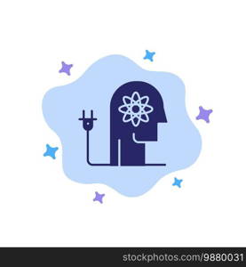 Boosting, Ability, Boosting, Knowledge, Mind Blue Icon on Abstract Cloud Background