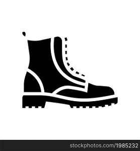 boot foot clothes glyph icon vector. boot foot clothes sign. isolated contour symbol black illustration. boot foot clothes glyph icon vector illustration