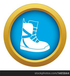 Boot for snowboarding icon blue vector isolated on white background for any design. Boot for snowboarding icon blue vector isolated