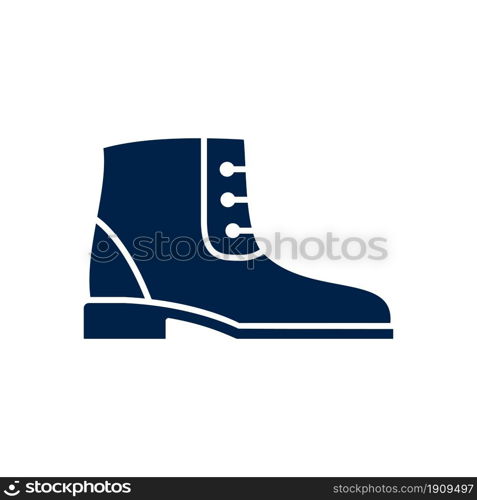 Boot icon logo template isolated on white background.