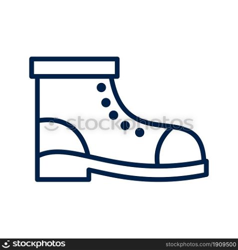 Boot icon logo template isolated on white background.