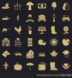 Boot icons set. Simple style of 36 boot vector icons for web for any design. Boot icons set, simple style