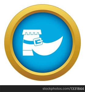Boot with buckle icon blue vector isolated on white background for any design. Boot with buckle icon blue vector isolated