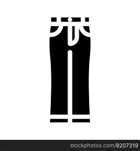 bootcut pants clothes glyph icon vector. bootcut pants clothes sign. isolated symbol illustration. bootcut pants clothes glyph icon vector illustration