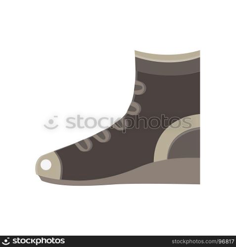 Boots flat vector icon design elegance sport fashion foot hiking retro shoe sign isolated style